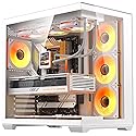 darkFlash C280 E-ATX Full-Tower PC Gaming Case, 7×ARGB Fans Included, 270° Tempered Glass,Reverse Connection Motherboard Compatible, Supports RTX 5090