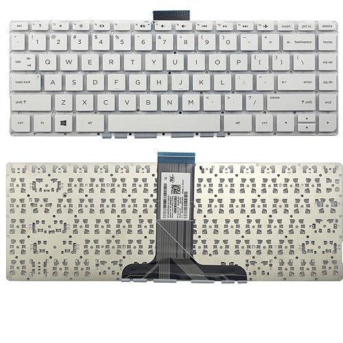 New US White English Laptop Keyboard (Without Frame) Replacement for HP Stream 14" 14-ax020nr 14-ax027cl 14-AX040WM 14-AX030WM 14-AX020WM 14-AX067NR
