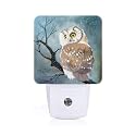 FSHVQKD Winter Snow Cute Night Light,Plug Into Wall with Dusk to Dawn Light Sensors, Warm Nightlights for Bedroom, Bathroom, Hallway, Kitchen, Gifts