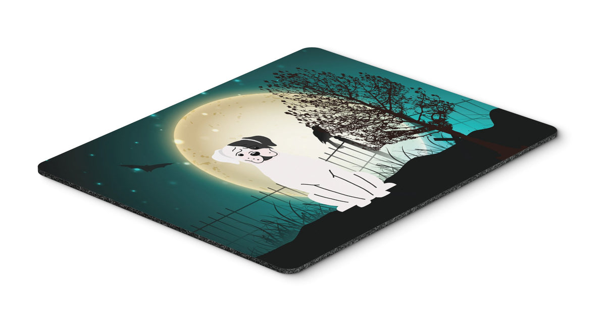 Caroline's Treasures BB2304MP Halloween Scary White Boxer Cooper Mouse Pad, Hot Pad or Trivet for Home Office Gaming Working Computers Laptop Mouse