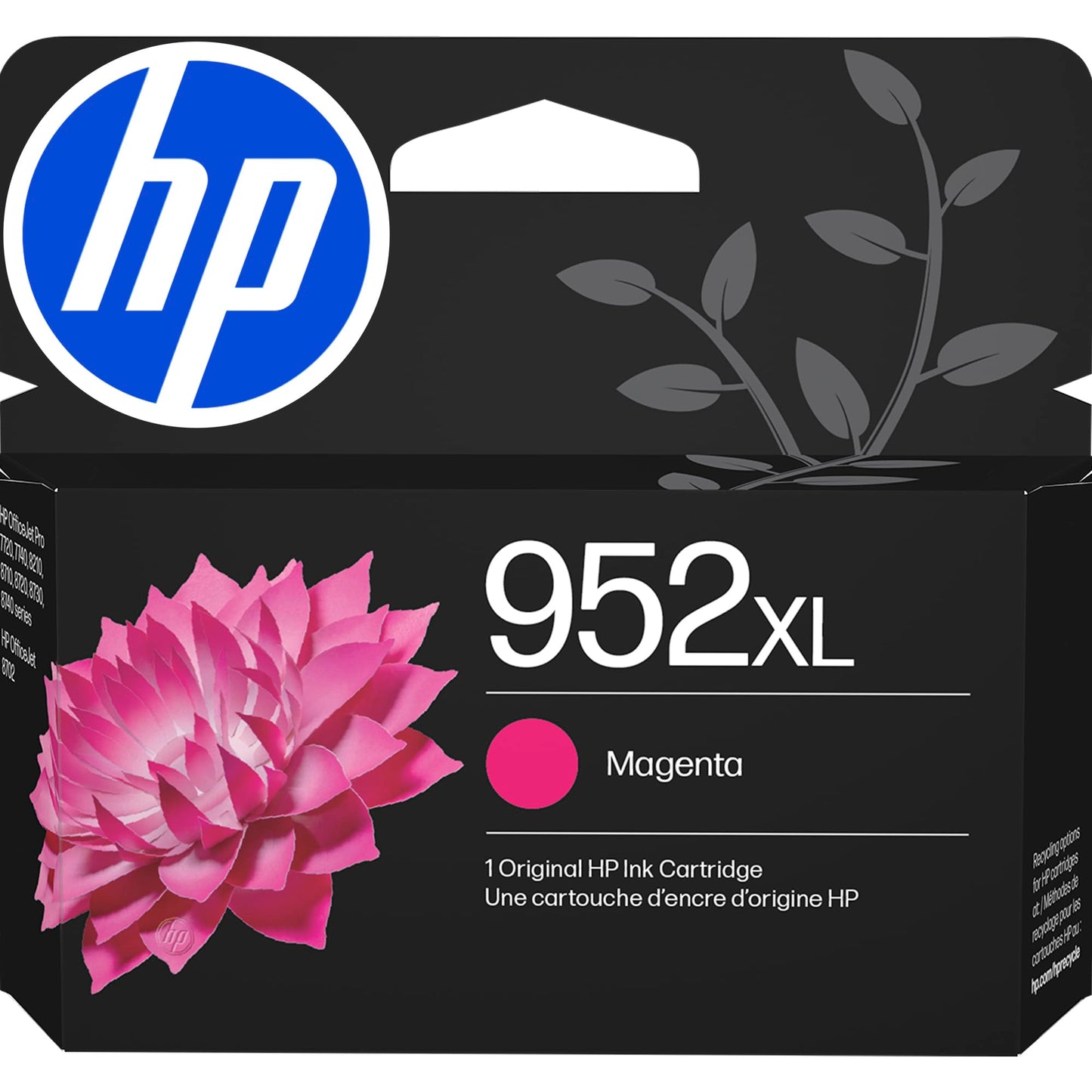 HP 952XL Magenta High-Yield Ink Cartridge | Works with OfficeJet 8702, Pro 7720, 7740, 8210, 8710, 8720, 8730, 8740 Series | L0S64AN