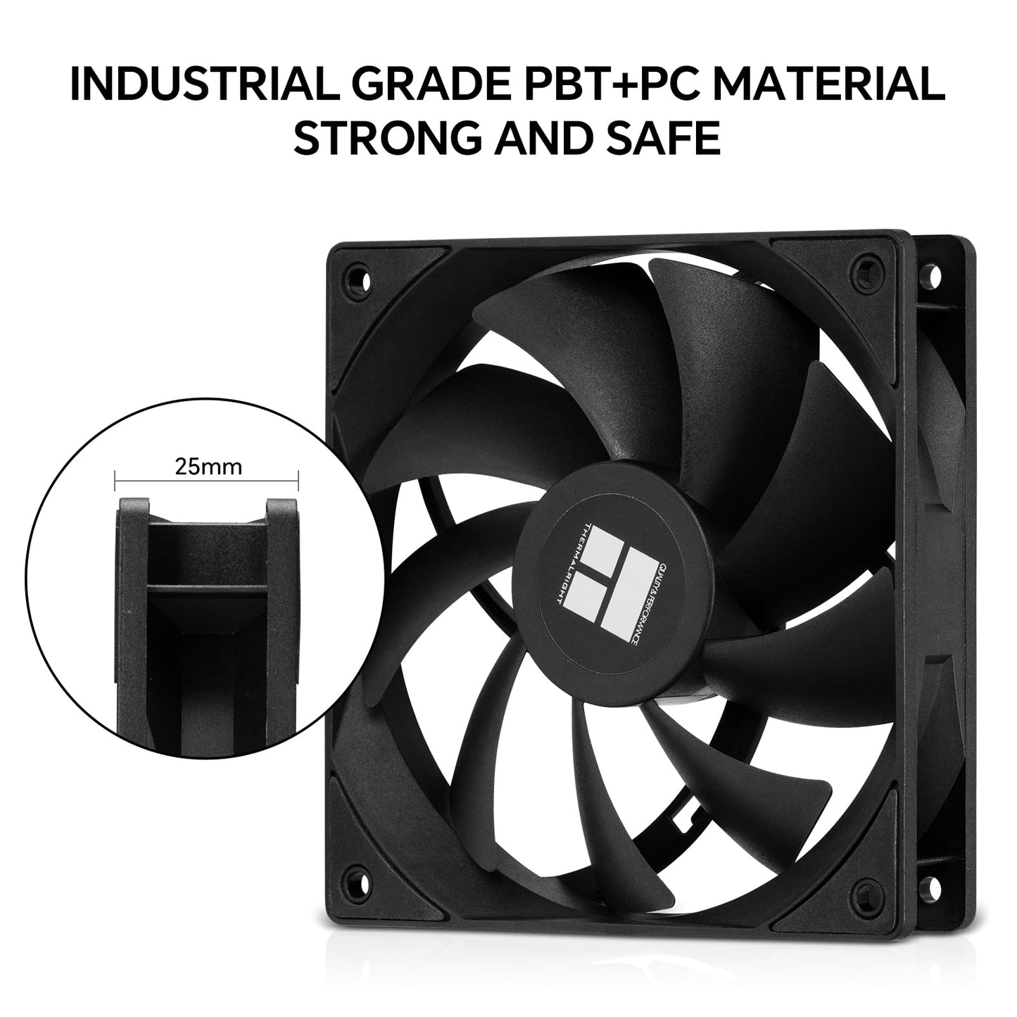 Thermalright TL-C12B V2 X3 120mm PC Case Fans, 4PIN PWM Control, 1500RPM, for Chassis/CPU Cooler