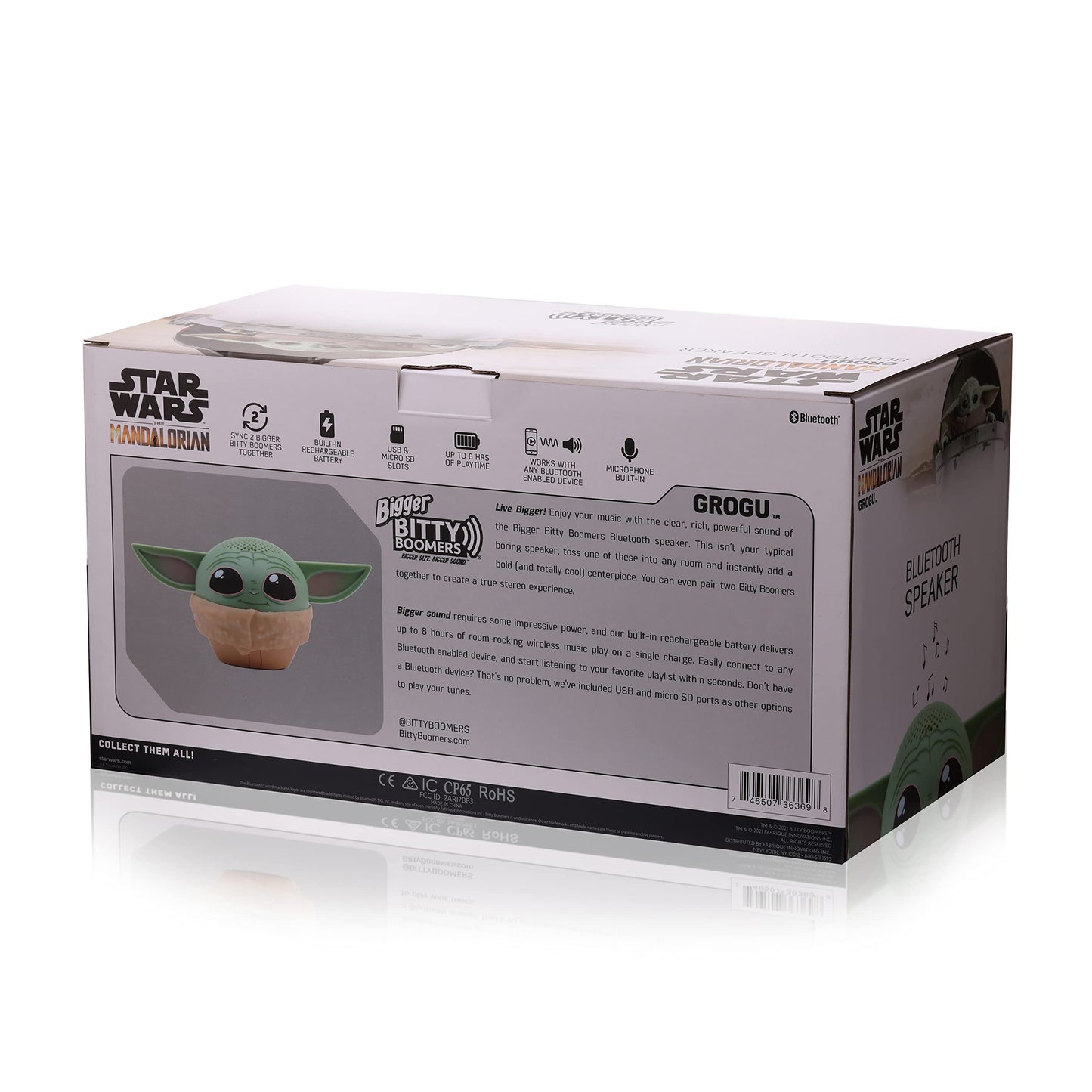 Bigger Bitty Boomers Star Wars: Grogu 8 Inch Wireless Bluetooth Speaker