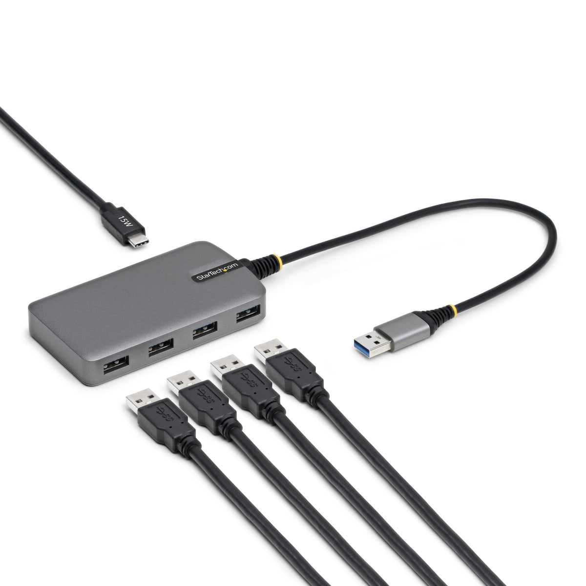 StarTech 4-Port USB-A Splitter 5Gbps, USB Powered, 4X Type-A, 1ft/30cm