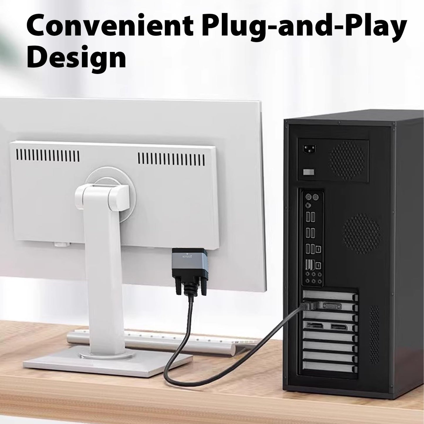 Cyberguys! DisplayPort to VGA Cable 10ft, DP to VGA Cable w/Secure Latch & Gold-Plated Connectors Plug & Play Male-to-Male Display Port Adapter Cables