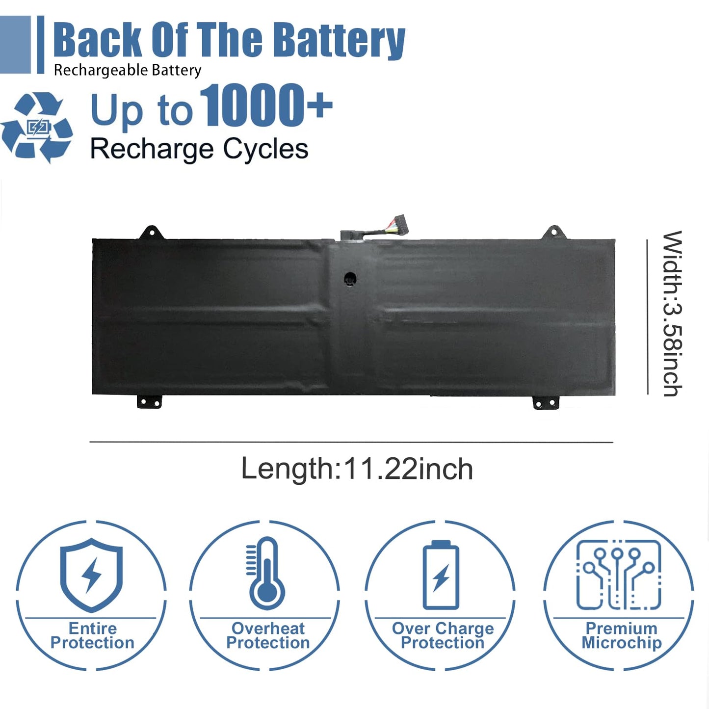 VANPIR L19C4PDC Laptop Battery 15.36V 71Wh 4675mAh Replacement for Lenovo Ideapad Yoga 7-14ITL5 7-15ITL5 Series Notebook 5B10Z26482 L19L4PDC
