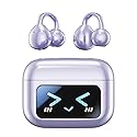 MAcnas Open Ear Clip Headphones Wireless Earbuds Bluetooth 5.4 Sports Earphones with Wireless LED Touch Screen Waterproof in Ear Earphones for Pad…