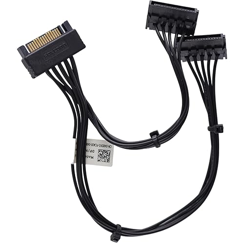 Deal4GO SATA Power Hard Drive HDD Cable 4XD92 replacement for Dell XPS 8940 8950 OptiPlex 7000 7010 Precision 3640 3650 MT Tower Desktop, Black