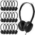 ZXQZYM 20 Pack Classroom Bulk Kids Headphones for School Classroom Students Kids Children Teen and Adults (Black)
