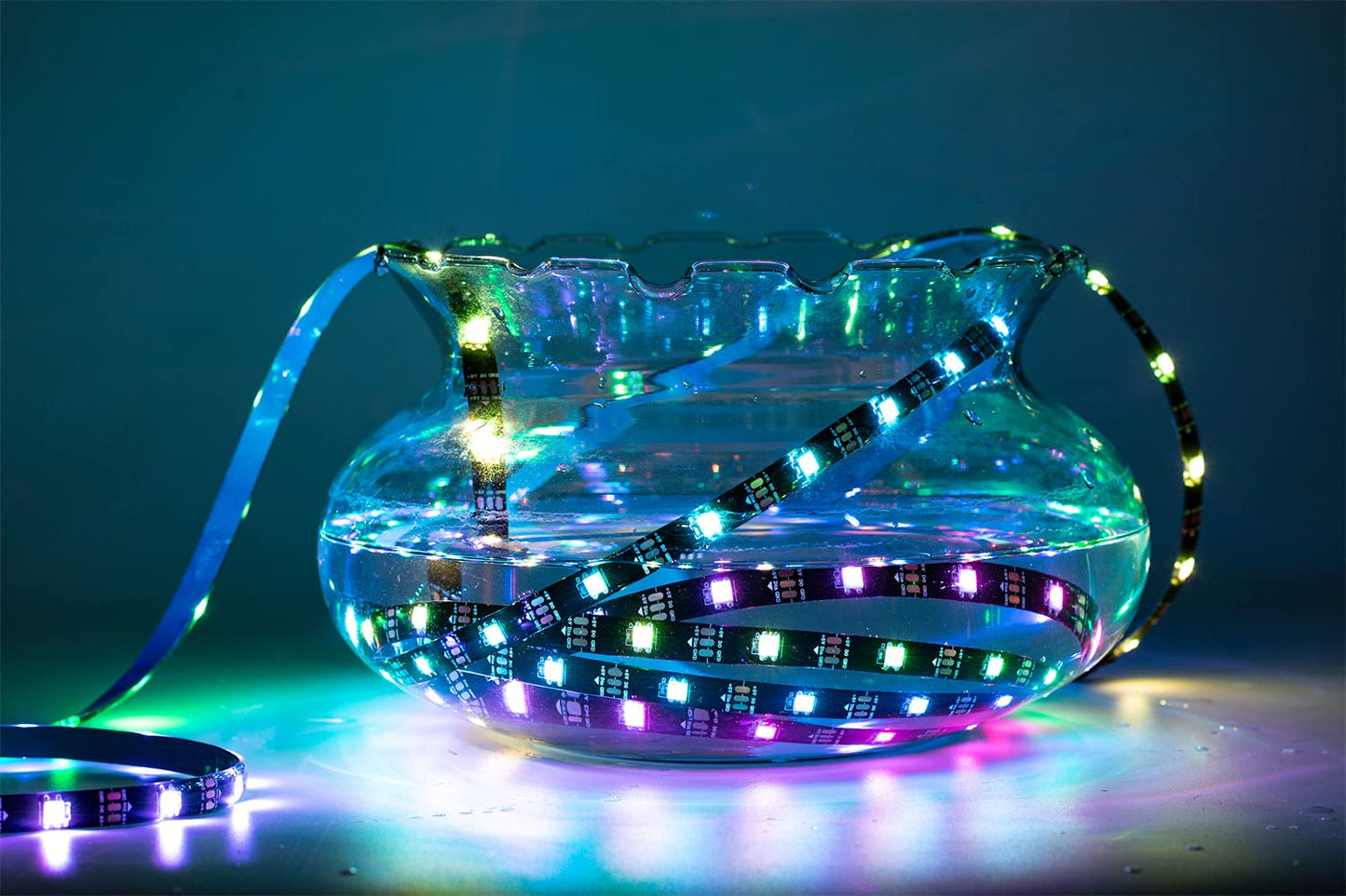 SVFISHKK WS2812B LED Strip SMD 5050 Individually Addressable 30Pixels/m RGB Strip Full Color LED Strip Waterproof DC5V (16.4FT 150led Waterproof IP65