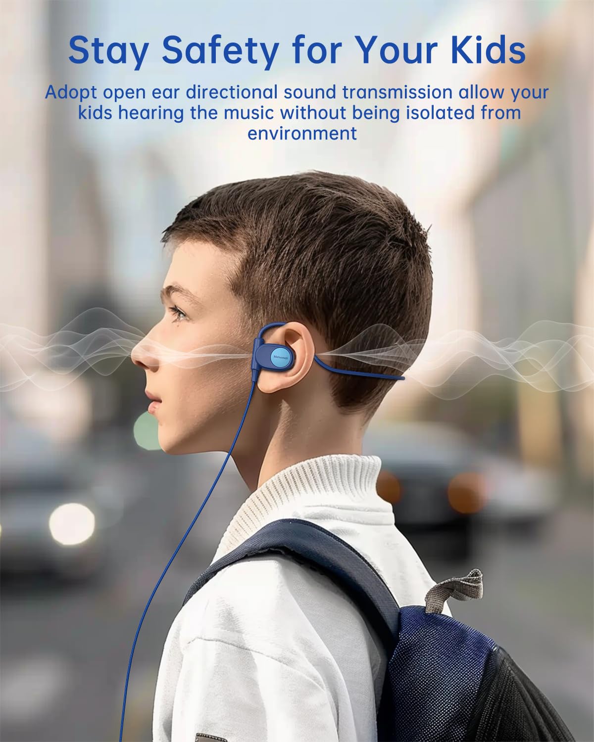 Mehomeli Kid Headphones for School, Air Conduction Open Ear Headphones, 3.5mm Jack Wired Cord, Ultra-Comfort, Ergonomic and Lightweight Design…
