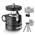 NEEWER Basic Mini Ball Head, Portable Tripod Head Camera Mount Adapter with 1/4" Screw for Compact DSLR Action Cam Phone LED Ring Light Monopod