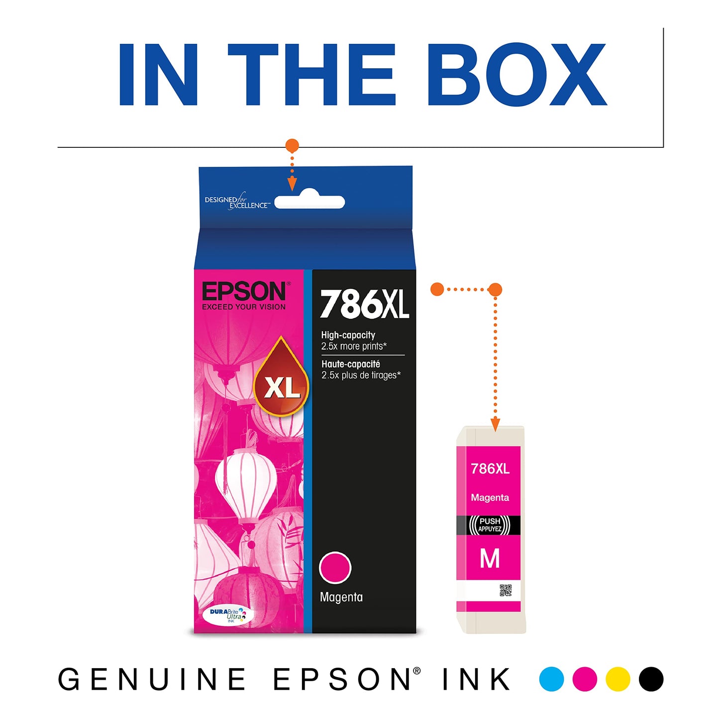 EPSON 786 DURABrite Ultra Ink High Capacity Magenta Cartridge (T786XL320-S) Works with WorkForce WF-5110, 5190, 5620, 5690