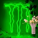 Green Energy Neon Sign for Wall Decor, Cool Dimmable Light Up Neon USB Light Up Sign for Man Cave Game Training Room Party Bar, Gym, Bedroom Decor