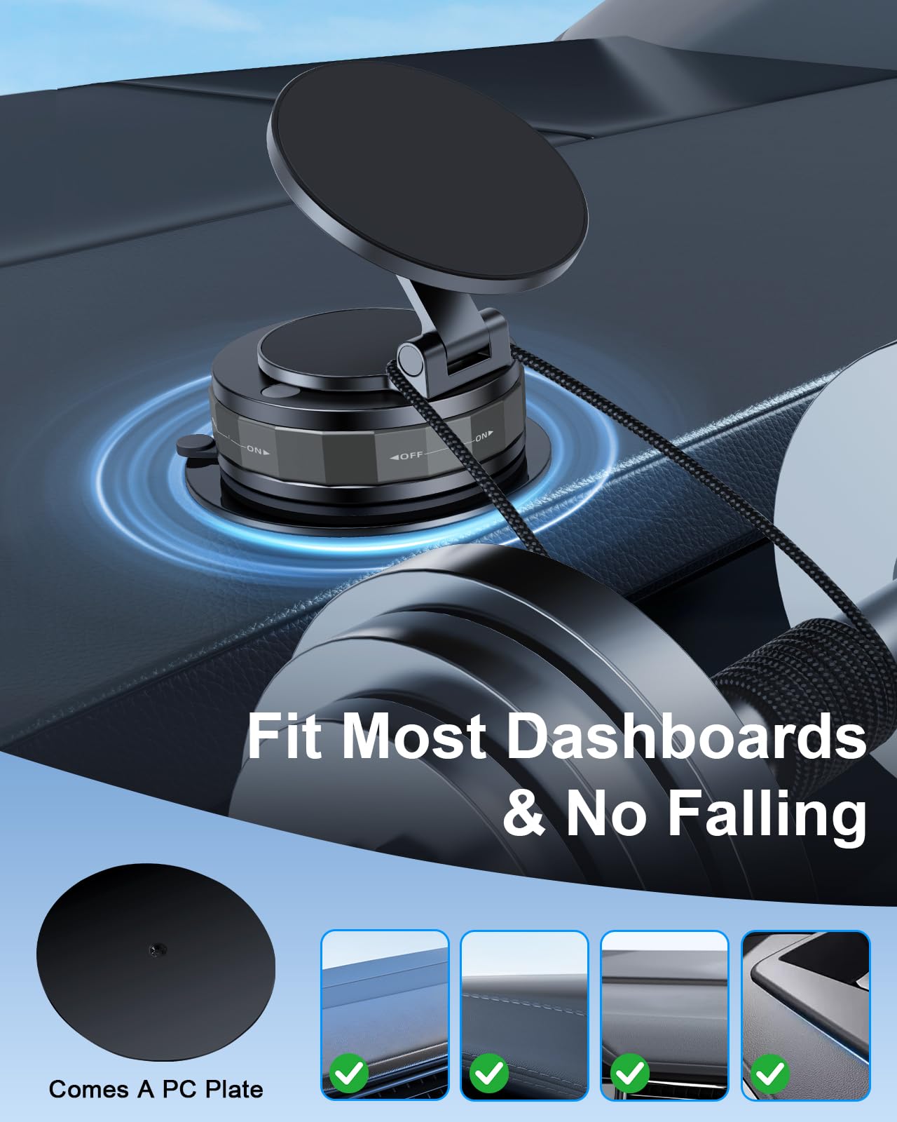 xuenair Latest N56 Ultra Magnetic Phone Holder for Car iPhone 17 16 15 14 Pro Max Plus Mini Magsafe Cases, Powerful Vacuum Suction Cup Phone Mount