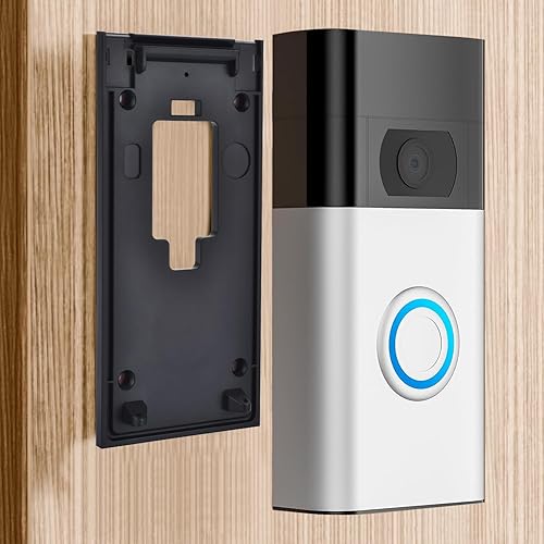 Fansoun No-Drill Adhesive Mount for Ring Video Doorbell (2nd Generation - 2020 Release), Mounting Bracket Accessories for Apartments Office Houses