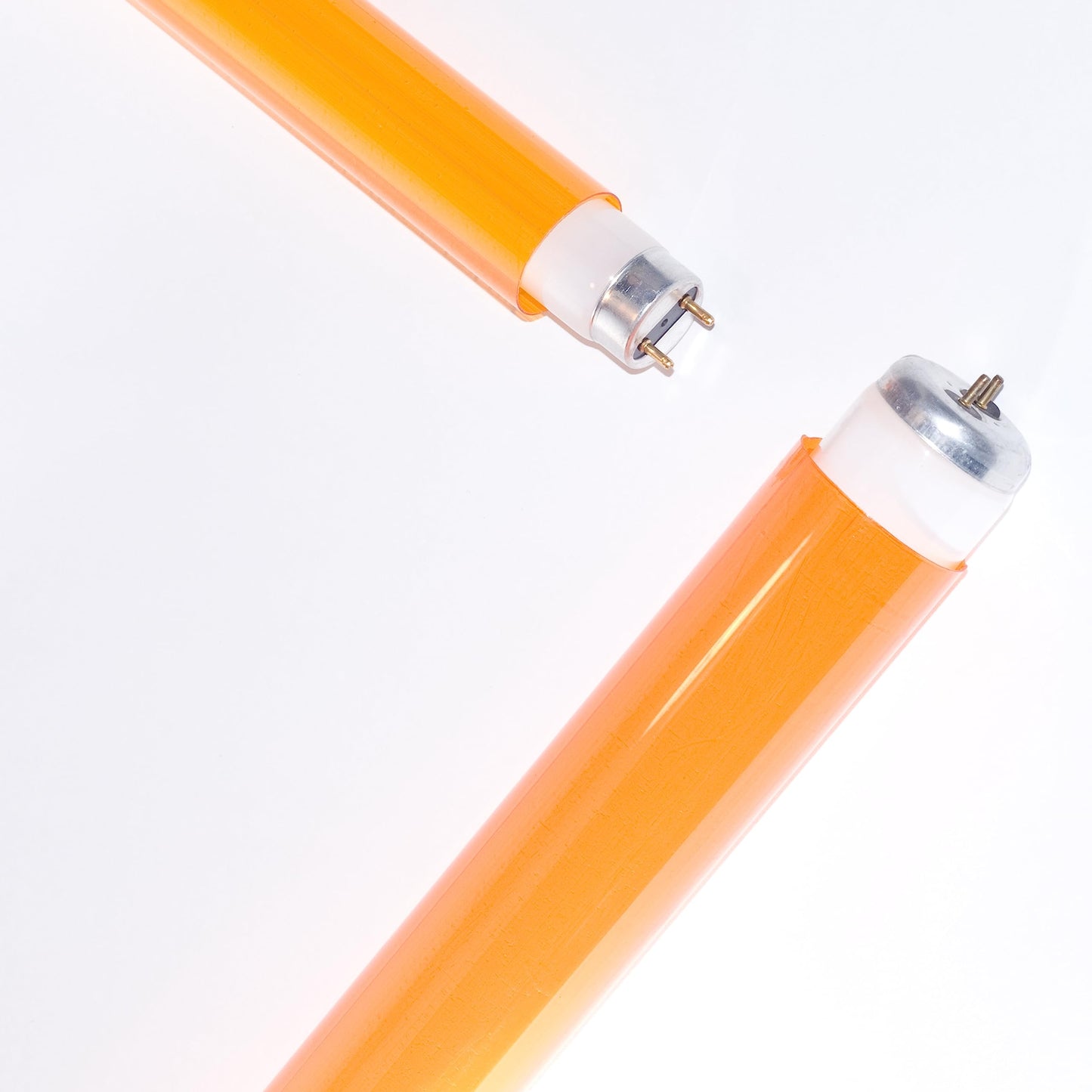 Fluorolite Plastics | T-8 4' (48") Fluorescent Tube Guard with End Caps | 1 1/4" WIDE| 4 PACK | Color: Amber