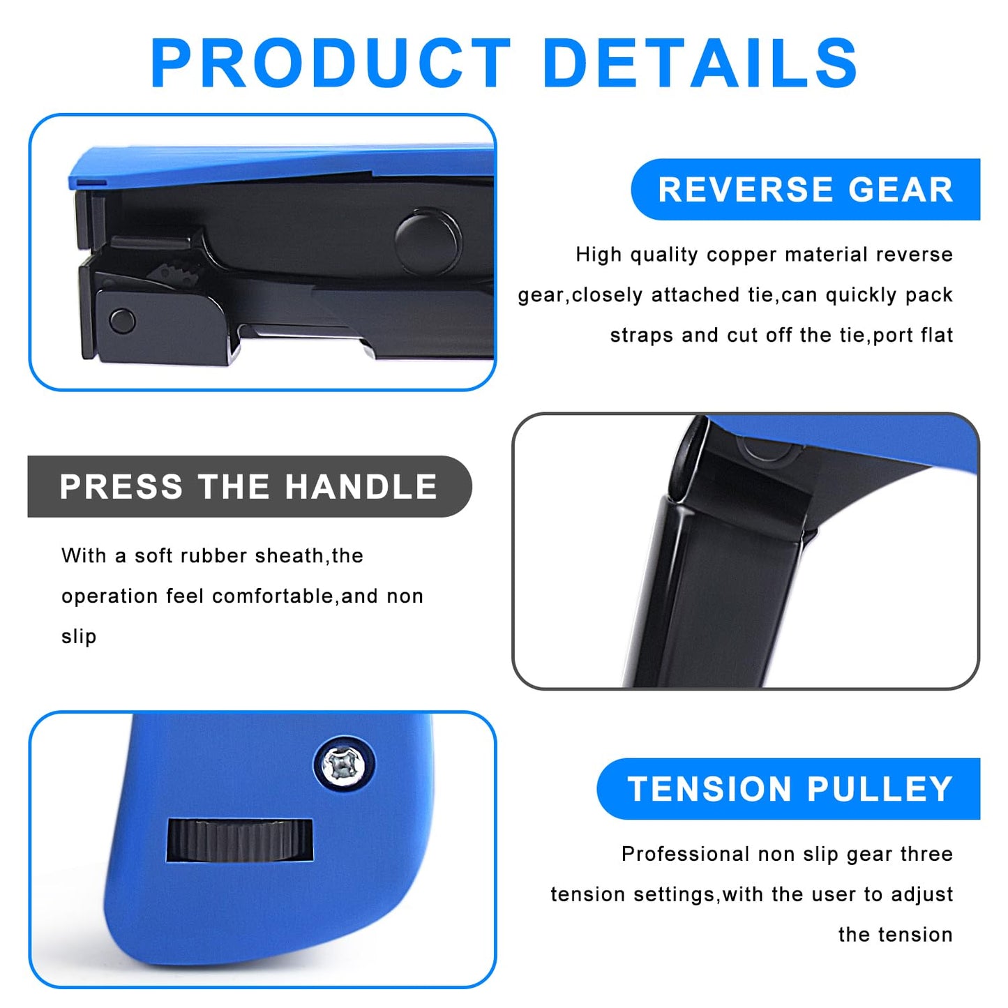 Cable Tie Gun,Knoweasy Fastening Cable Tie Tool,Die-Cast Steel Flush Cut Zip Tie Tool with Steel Handle for Nylon Cable,7 Inches Length Zip Tie Gun