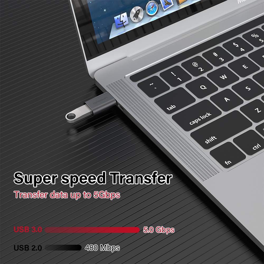 UPGROW USB C to USB Adapter 2 Pack Thunderbolt 3 to USB 3.0 Adapter Compatible with MacBook Pro 2019 and Before, MacBook Air 2020, Dell XPS, and More…