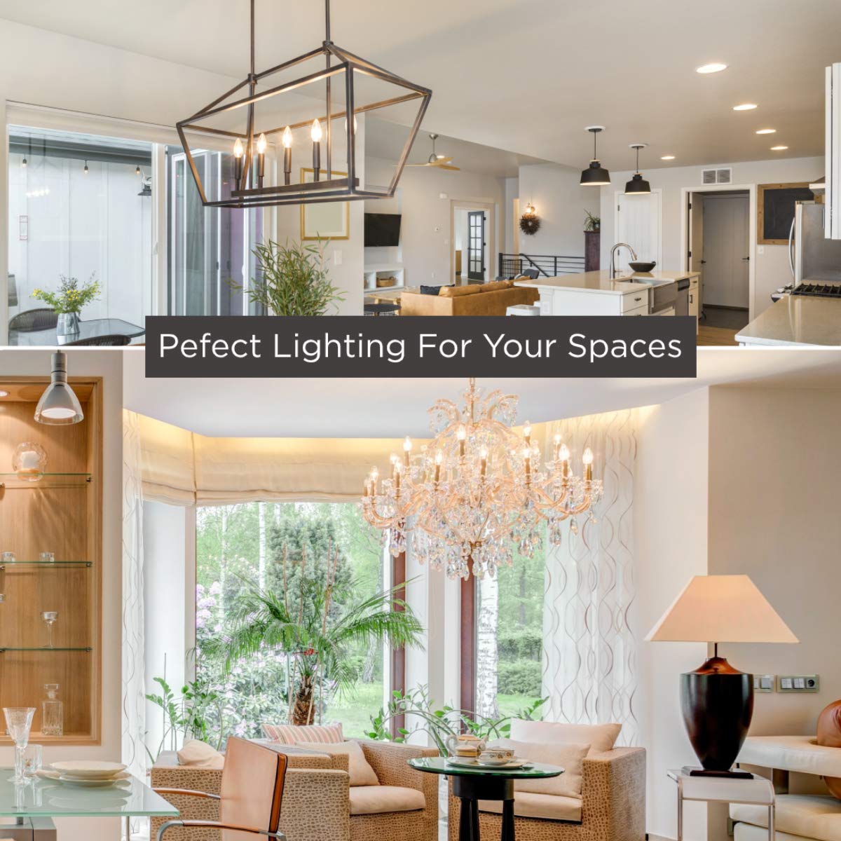 GoodBulb 25 Watt Flame Tip Candelabra Light Bulbs CA10 Frosted Finish E12 Base 2700K Soft White Light CFF Dimmable 25W 175 Lumens Decorative