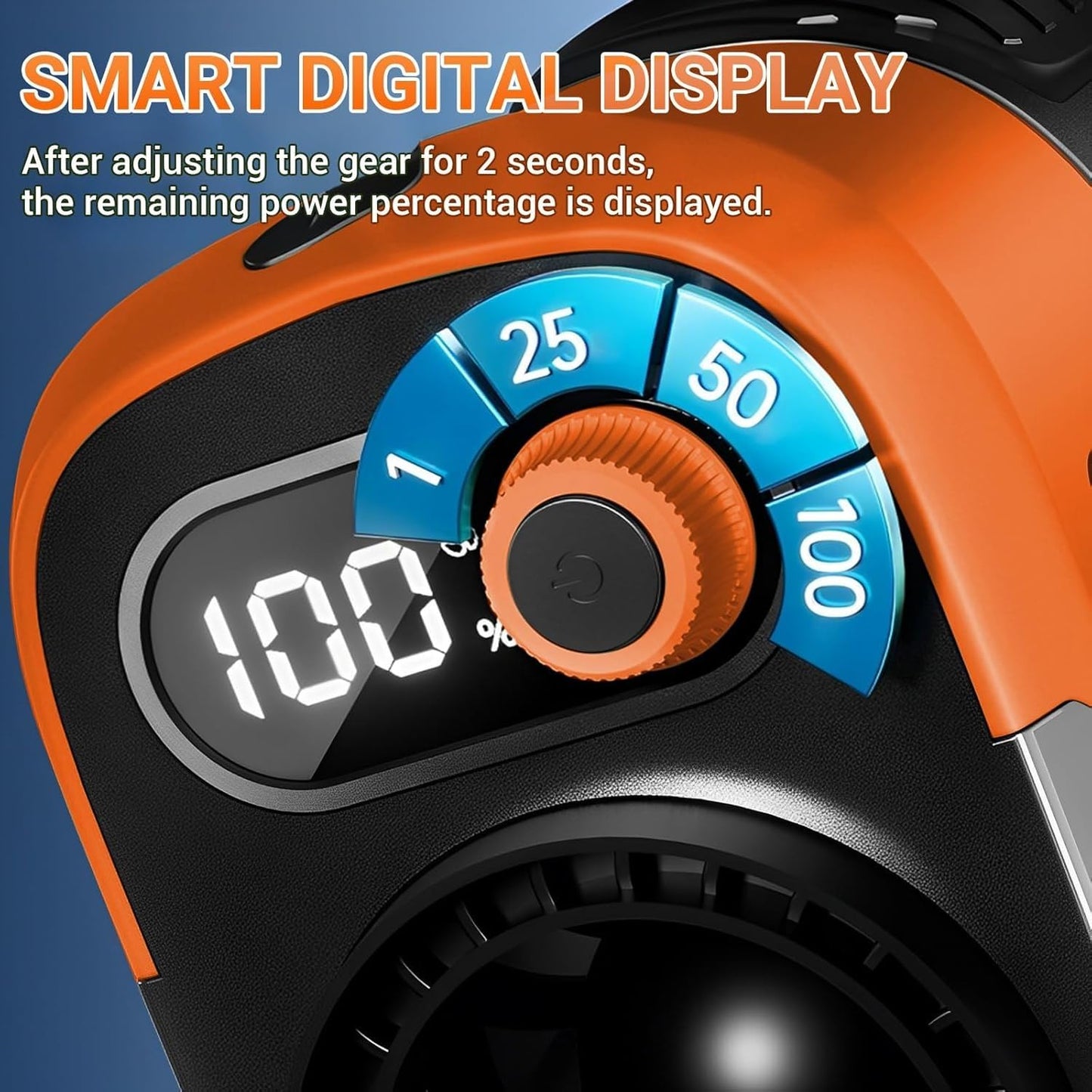 Portable Rechargeable Waist Fan with 100 Speeds & LED Flashlight, Hands-Free Wearable Belt Fan for Outdoor, Camping, Travel, AI energy-saving battery