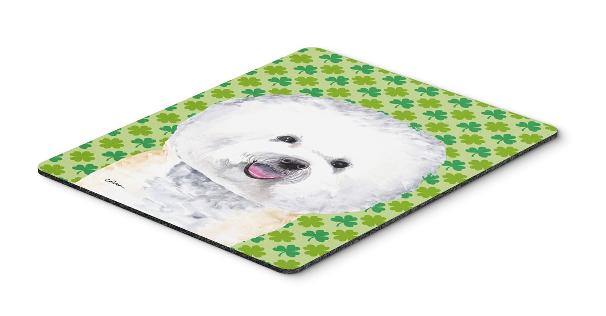 Caroline's Treasures SC9282MP Bichon Frise St. Patrick's Day Shamrock Portrait Mouse Pad, Hot Pad or Trivet for Home Office Gaming Working Computers