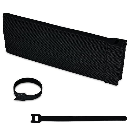 62PCS 8in Adjustable Reusable Cable Straps - Multi-Purpose Microfiber Cord Organizer for Wire Management, Electronics & Accessories