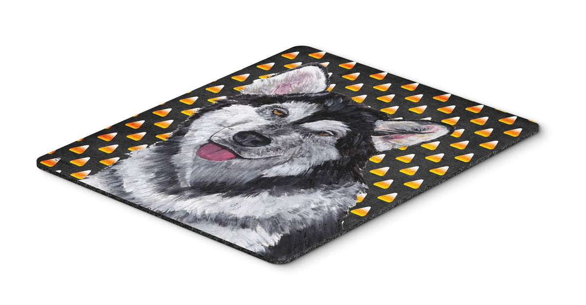 Caroline's Treasures SC9496MP Alaskan Malamute Candy Corn Halloween Mouse Pad, Hot Pad or Trivet for Home Office Gaming Working Computers Laptop Mouse