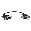 CERRXIAN 1ft VGA SVGA 15 Pin HD15 Male to Male Adapter Video Monitor Cable for PC Laptop TV Porjector(mm)