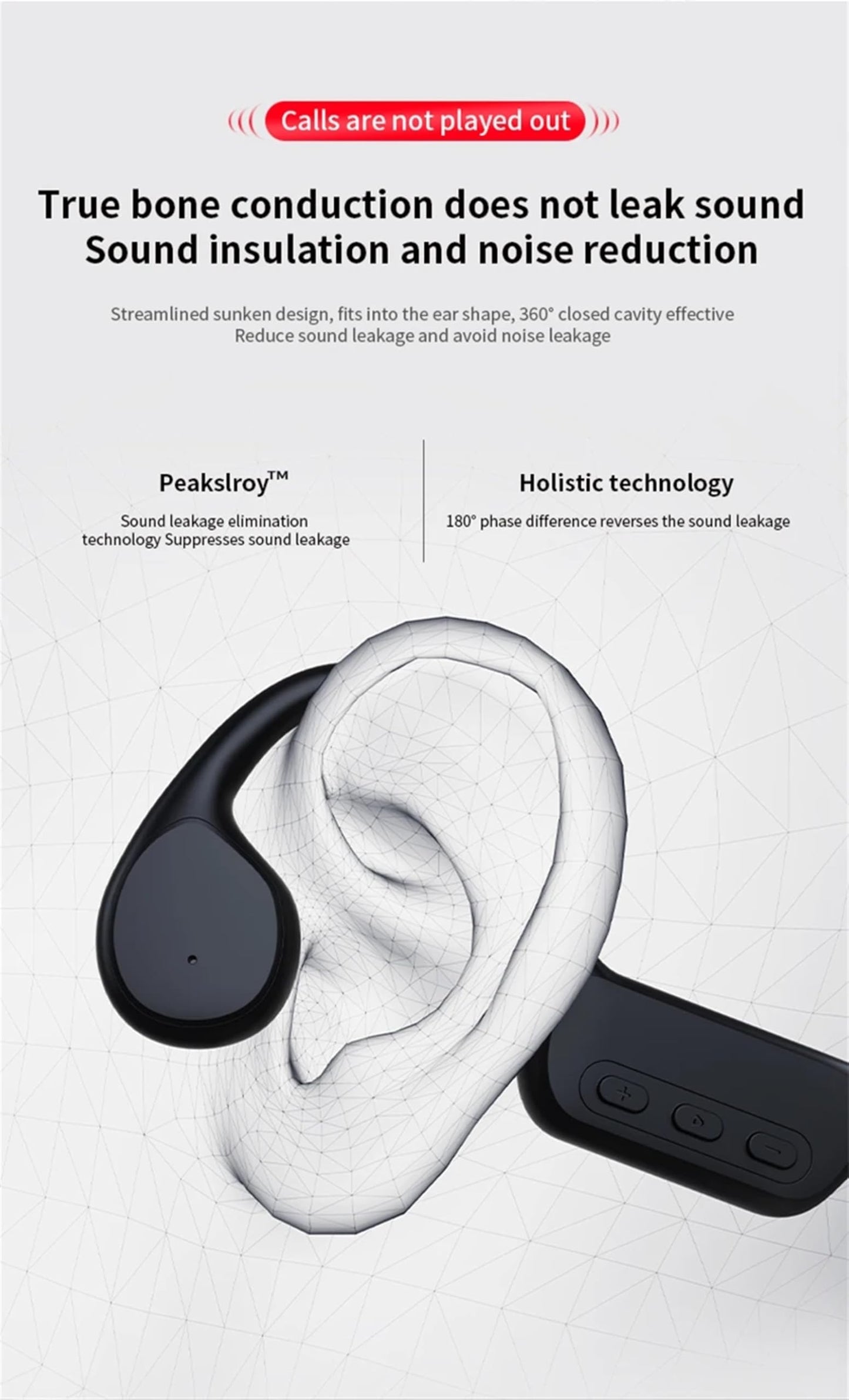 GZLMMY Bone Conduction Headphones IPX8 Waterproof 32GB Bluetooth 5.3 Wireless Headset with Microphone for Swim (Black)