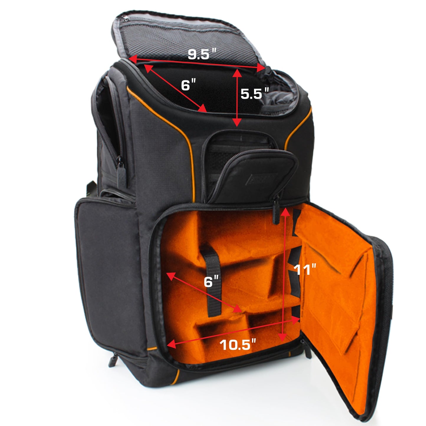 USA Gear Camera Backpack for Photographers DSLR/SLR/Mirrorless Photography Camera Bag with Laptop Compartment, Waterproof Rain Cover & Tripod Holder