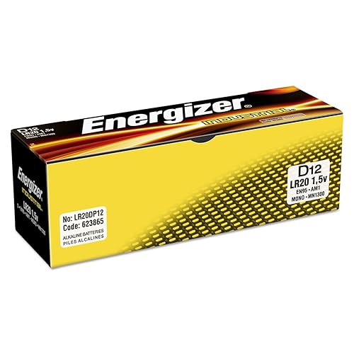 12pk Energizer D Industrial Battery Commercial Only