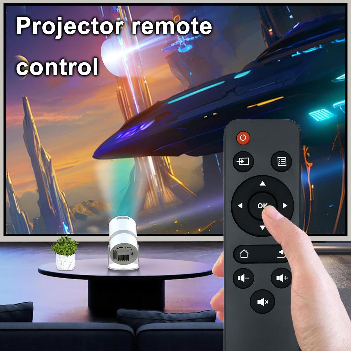 Muvxeznli Replacement Remote Control Compatible with PANSEBA AK-69,OWNKNEW K11 Mini Portable Movie Projectors