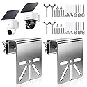 2 Pcs Gutter Mount Bracket for Eufy Security SoloCam S340/E30, Stainless Steel Gutter Mount for Security Camera with Anti-Rust Screws, No Drill