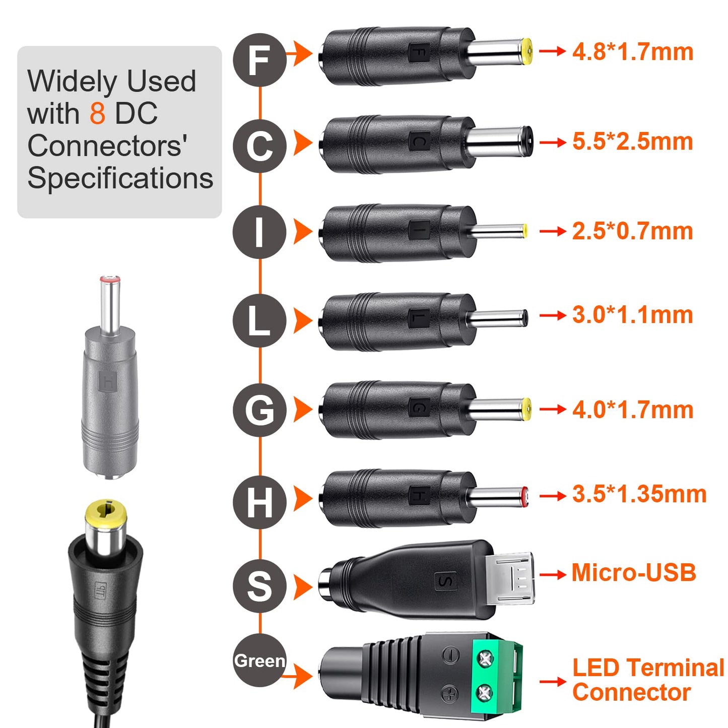 SoulBay 36W Universal AC Adapter 3V 4.5V 5V 6V 7.5V 9V 12V Multi Voltage Switching DC Power Supply Transformer with 8 Adapters for Household…