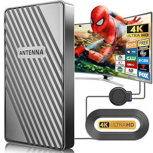 2026 Strongest TV Antenna Outdoor/Indoor,4000+ Miles Long Range Digital Antenna for Smart TV 360° Reception, Best Amplified HDTV Antenna for Local