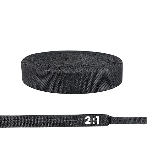 Sonoreboom 3/8" - 18 feet Cable Management Sleeving, 2:1 Fabric Heat Shrink Braided Sleeve Protector Cover Cable/Wire/Irregular Shape Hose
