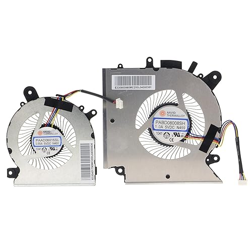 Replacement CPU&GPU Cooling Fan for MSI Katana GF76 GF66 Pulse GL66 GL76 WF76 PABD08008SH N459 PAAD06015SL N460