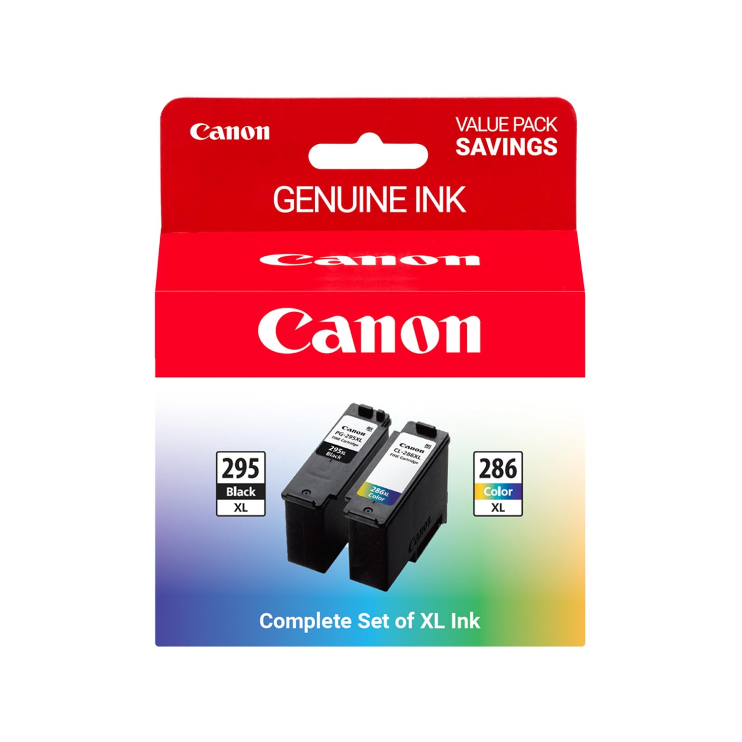 Canon PG-295XL/CL-286XL Genuine Ink Value Pack (2 Cartridges), Compatible with TR7120, TS6520, TS4320