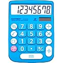CATIGA Desktop Calculator 8 Digit with Solar Power and LCD Display, Big Buttons, for Home, Office, School, Class and Business, 4 Function Small Basic