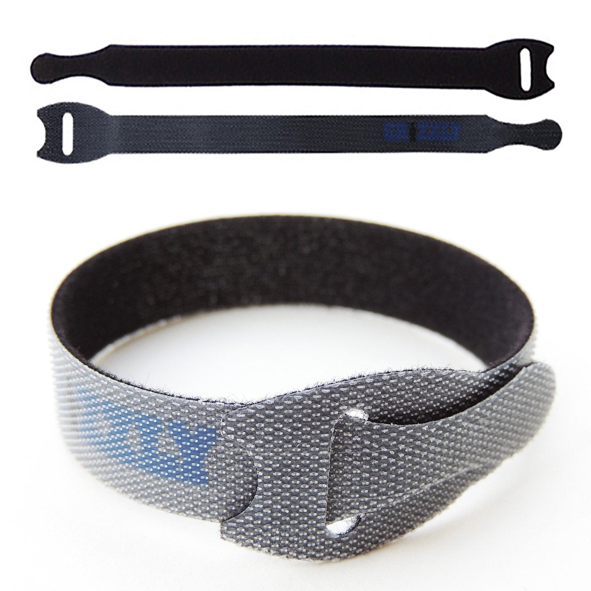 Officewerks Reusable Fastening Cable Straps and Ties, Variety Sizes (8"-12"-15"-20") Assorted 12 Pack, Black Nylon, Adjustable Multi-Purpose Hook
