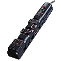 ECHOGEAR VoltSpin Surge Protector Power Strip with Rotating Outlets, Flat Plug, Long Cord, & Mounting Holes - Power Strip with Heavy Duty Surge