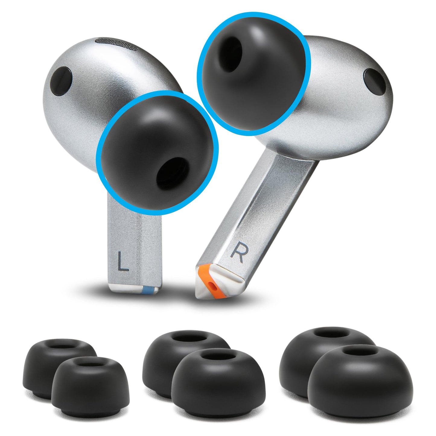 WC TipZ Galaxy - Memory Foam Ear Tips Compatible with Samsung Galaxy Buds Pro 3 & Pro 4 by Wicked Cushions | Improved Comfort, Tighter Seal & Better
