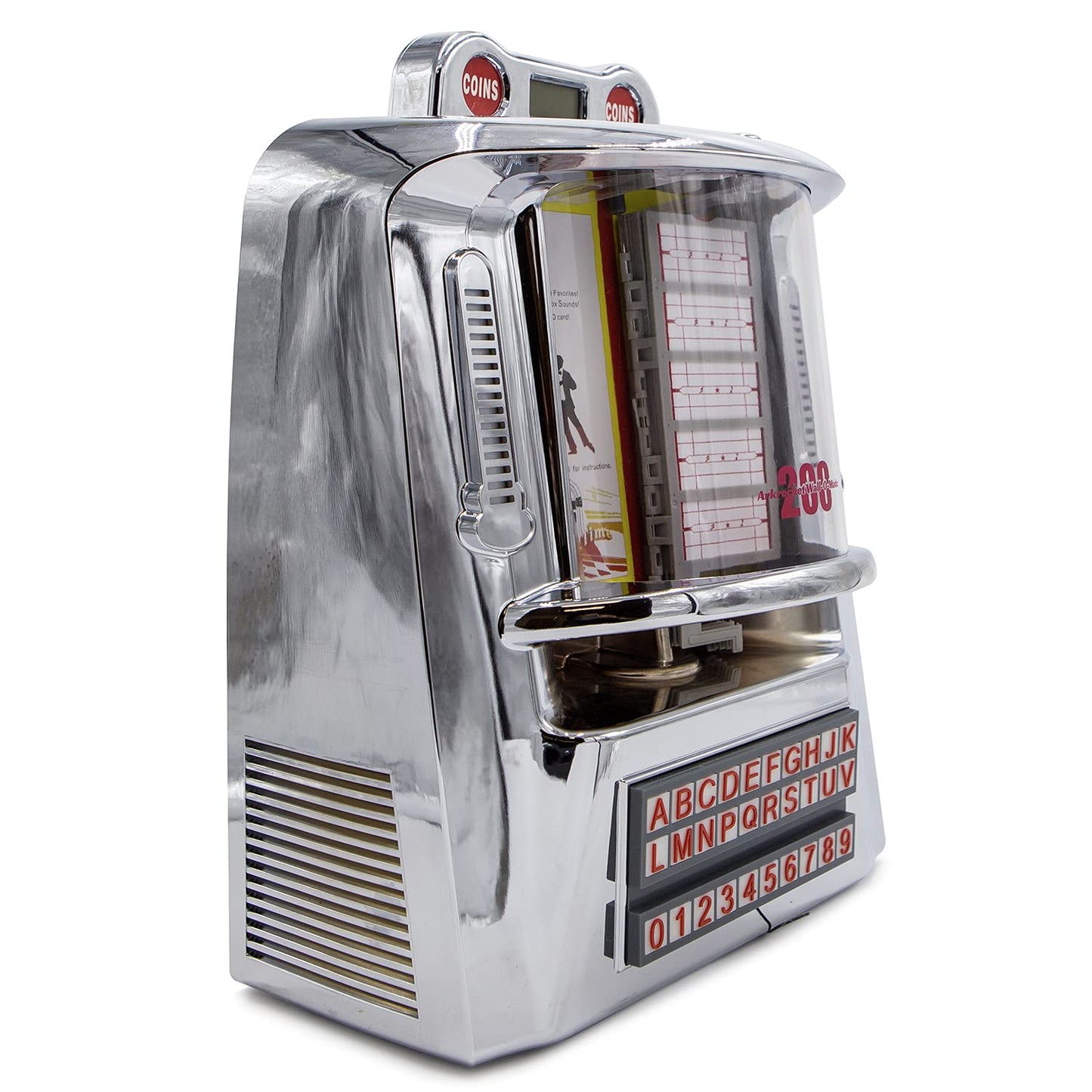 arkrocket 200 Wall-O-Matic Table Jukebox Wallbox Wireless Bluetooth Speaker FM Radio SD USB Retro American Diner Style Tabletop