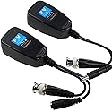 UHPPOTE HD-CVI/TVI/AHD BNC Video Power Transmitter Passive Balun Receiver to Cat5e 6 RJ45 Connector