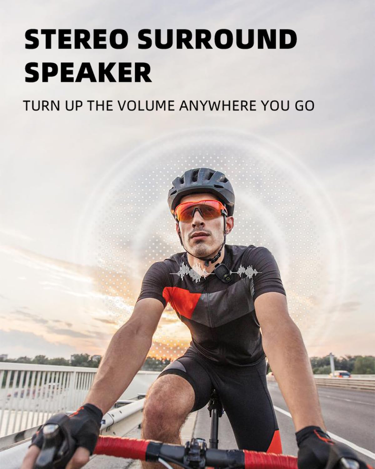 GOTOOLZ Wearable Bluetooth Speaker, Bluetooth 5.4 Clip On Wireless Speaker with Mic, TWS Function, 12Hrs Playtime, IPX7 Waterproof, Mini Portable