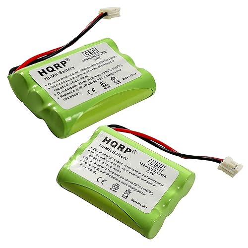 HQRP 2-Pack Phone Battery Compatible with Clarity C410, C4105, C420, C4205, C4210, C430 Cordless Telephone