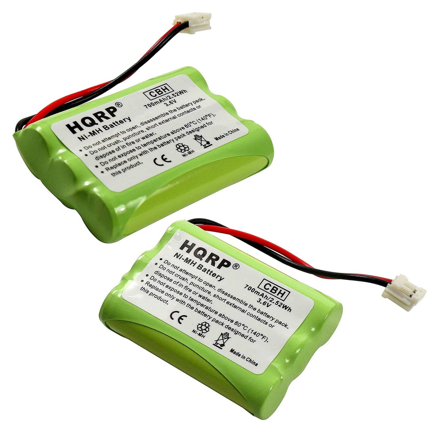 HQRP 2-Pack Phone Battery Compatible with Clarity C410, C4105, C420, C4205, C4210, C430 Cordless Telephone