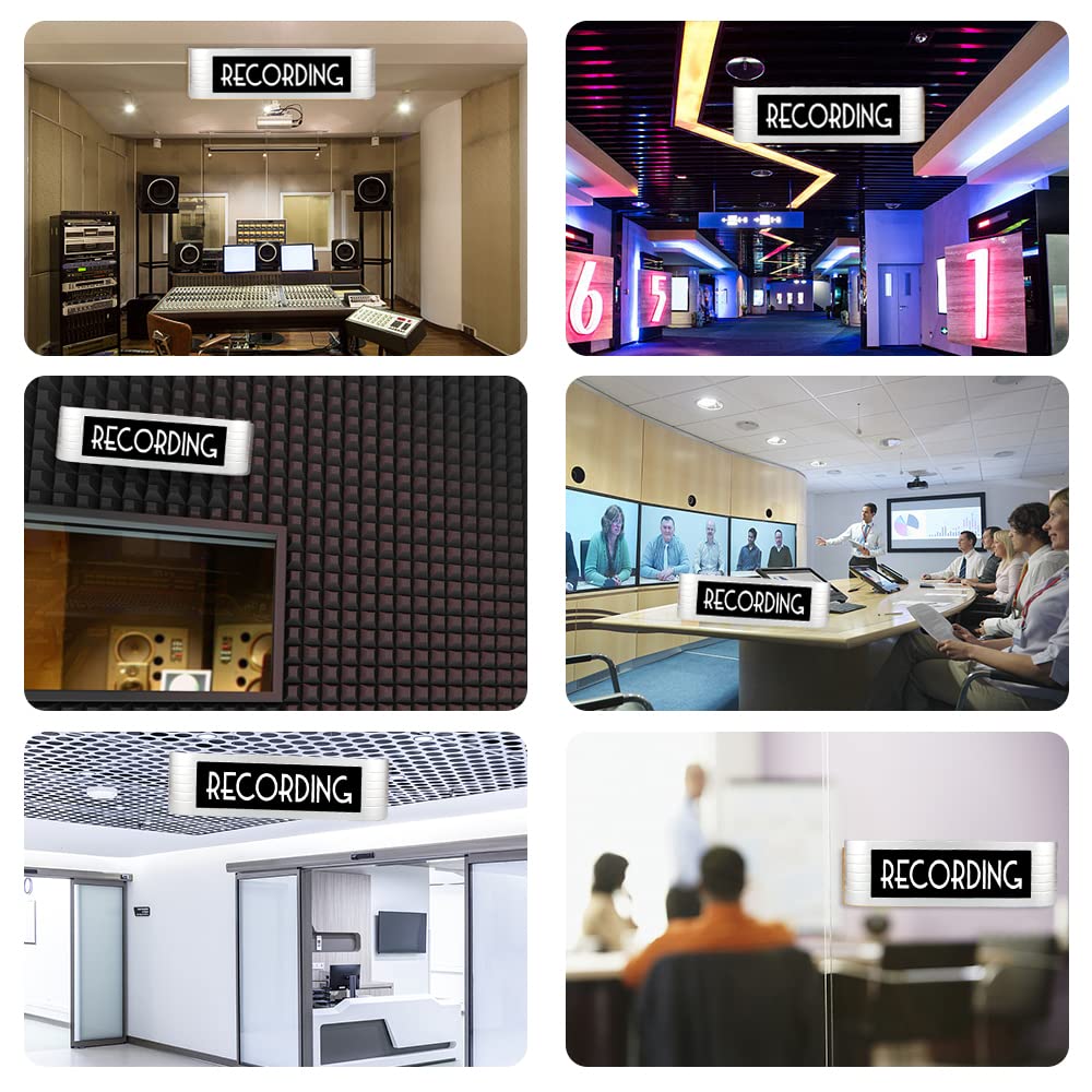 COMSUKI Recording Led Sign Light,Personalized Studio Office Sign,Music Studio Decoration,Broadcast Warning Sign Finished