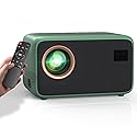 ?Electric Focus?Mini Projector with WiFi and Bluetooth, Portable Movie Projector with Zoom Function, Compatible with Phone/TV